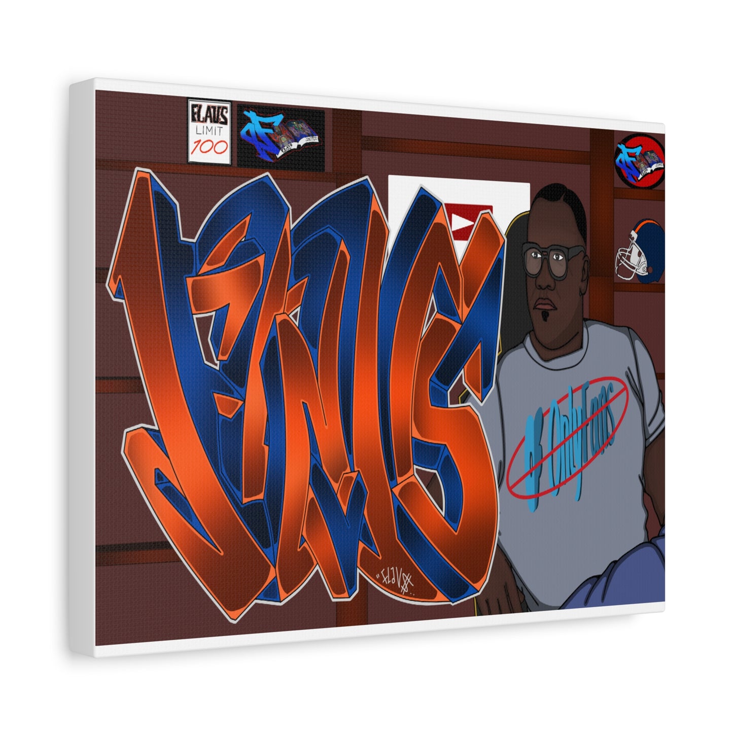 FLAVS NO ONLY FANS SHARP Matte Canvas Wall Art