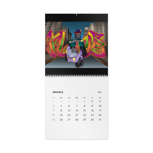 2026 FLAVS GRAFF Graffiti Wall Calendar