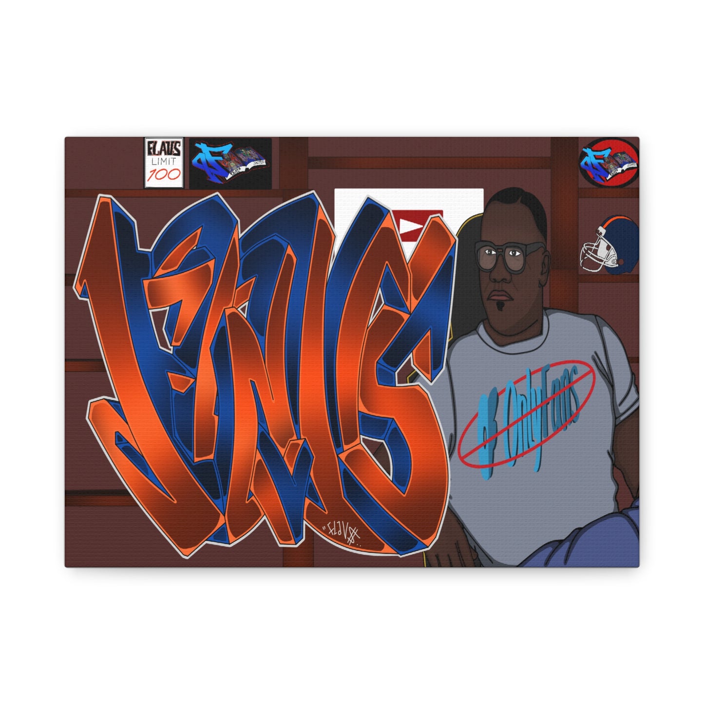FLAVS NO ONLY FANS SHARP Matte Canvas Wall Art